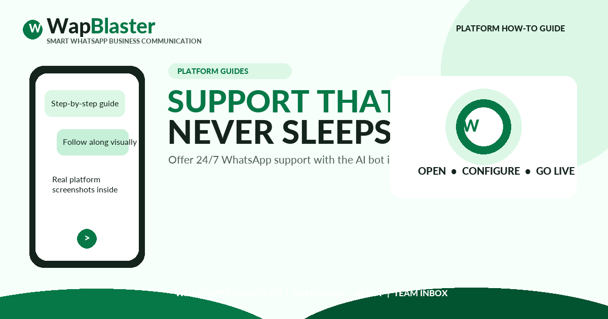 How to Provide 24/7 Customer Support with the AI Bot in WapBlaster (2026)