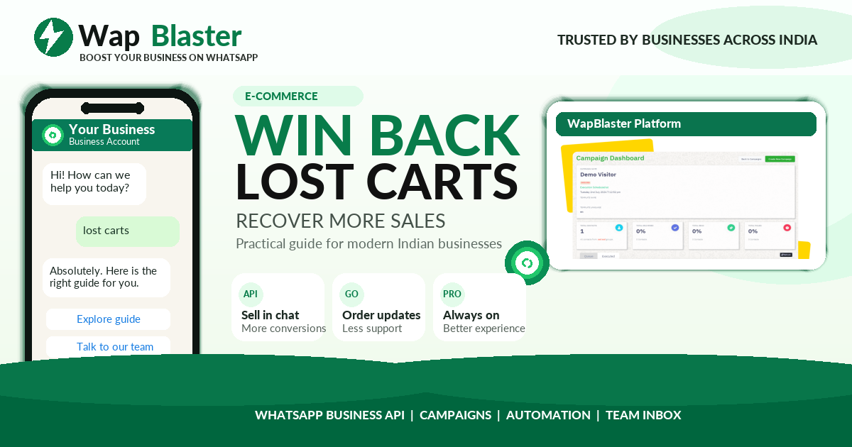 WhatsApp Abandoned Cart Recovery: Win Back Lost Sales (2026)